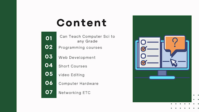 teach computer science and computer short courses