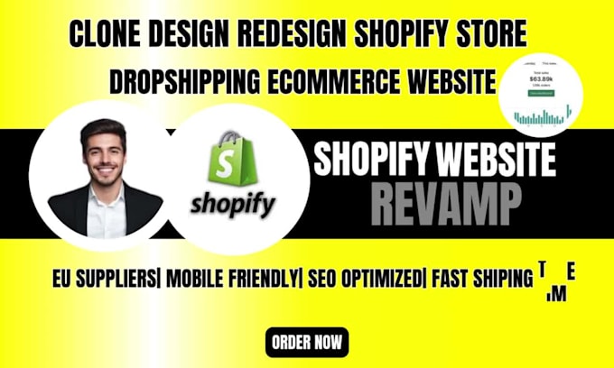 create 7figure shopify dropshipping store design ecommerce website redesign