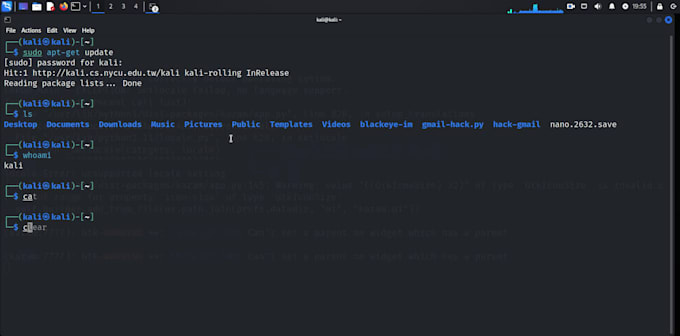 do kali linux and ubuntu server related lab work