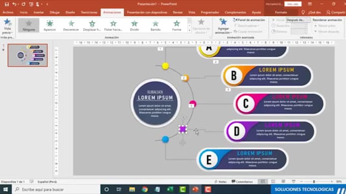 hare tu diapositiva animada en power point