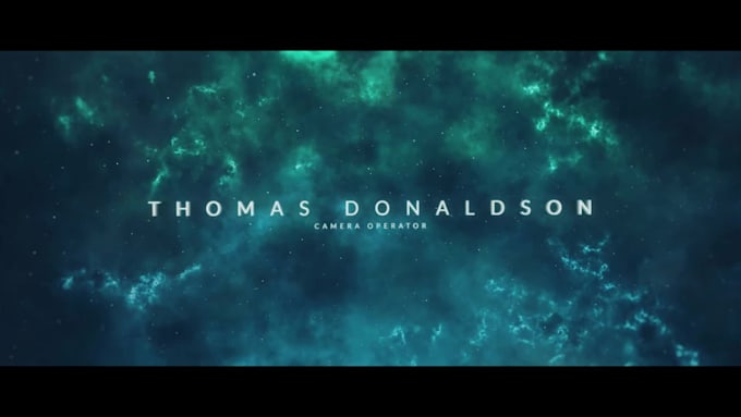 create professional space titles video or text animation