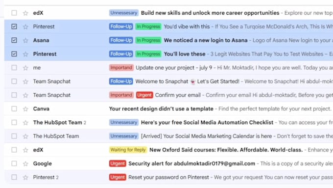 manage gmail, schedule tasks, admin support and be your expert virtual assistant