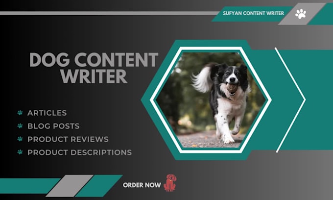 write dog articles, dog blog posts, and dog product descriptions
