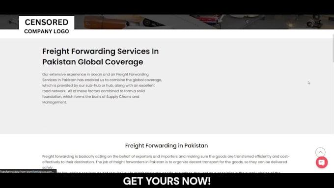 create trucking, transport website in wordpress