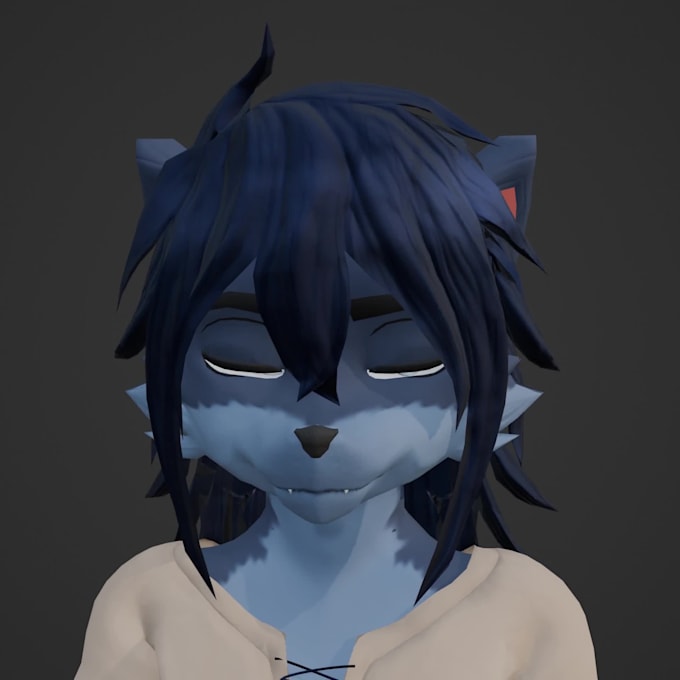 create 3d furry for game, animation, VR