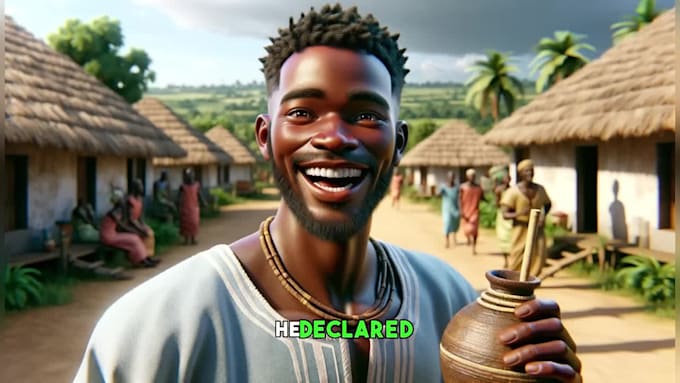 create a captivating ai video for african folktales and stories