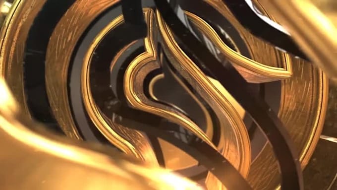 l create luxury gold video intro logo animation