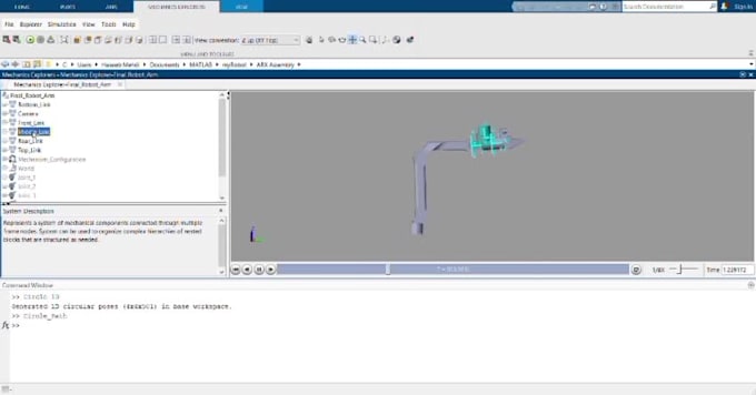 design and simulate a robotic arm with kinematics, control and pid in matlab