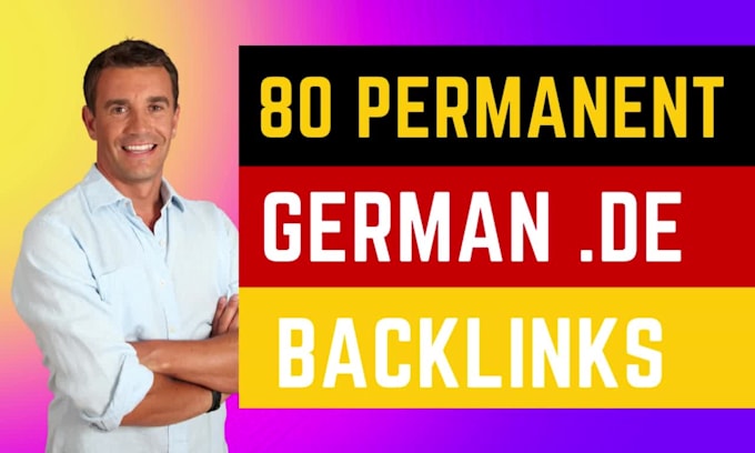 make 80 permanent german dofollow backlinks from de sites