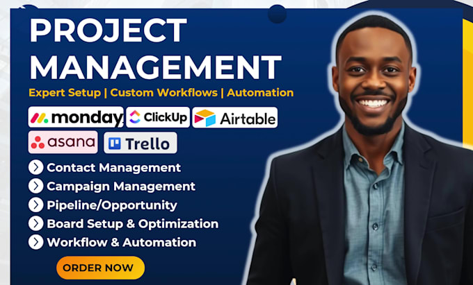 setup monday crm asana clickup airtable trello automate monday workflows