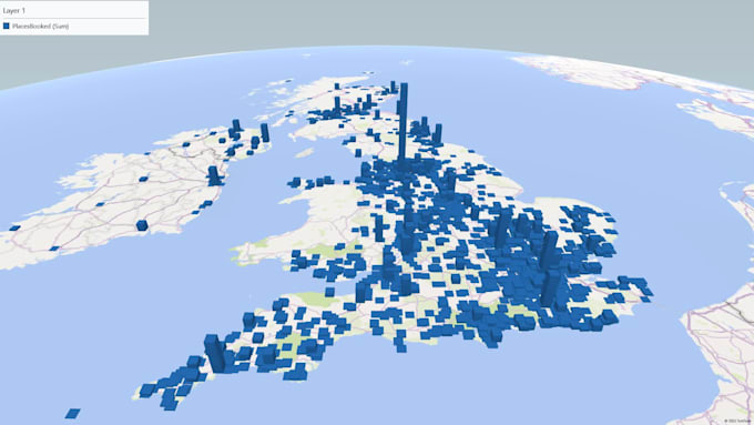 create a 3d map of data on excel