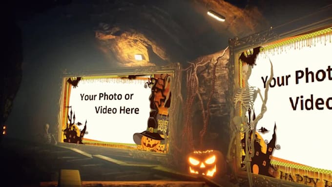 customize slideshow halloween greetings video