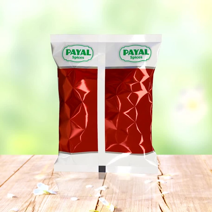 create 3d realistic mockup and cinematic view video pouches