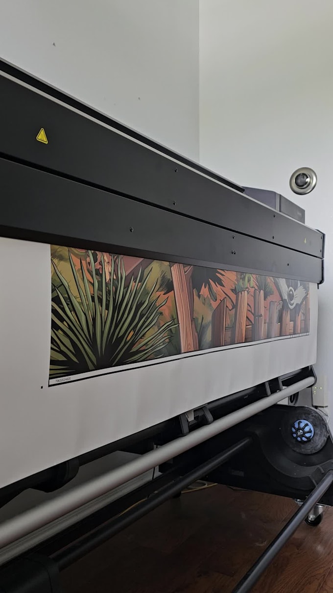 print your image on large format vinyl, adhesive, laminated