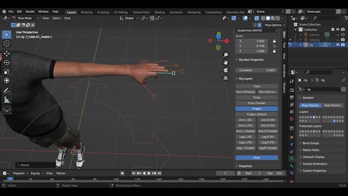 rig your 3d character in blender for animation