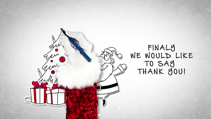 create a beautiful christmas whiteboard doodle video