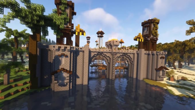 Minecraft castle, Minecraft, Minecraft bridges