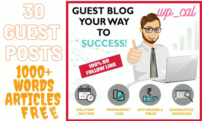 write and publish 30 guest posts high dr and da 90 google approved sites