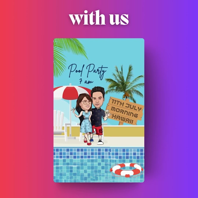 edit digital wedding invitation card and videos