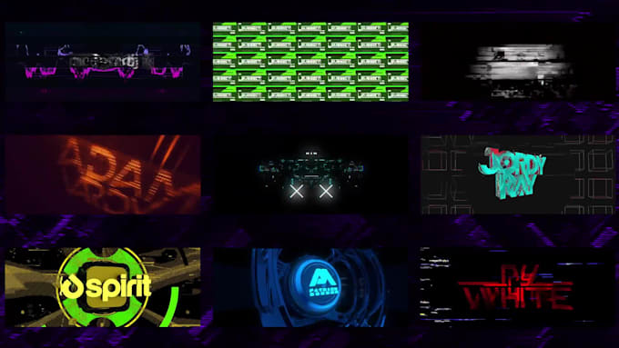 create glitch logo visuals for dj gigs