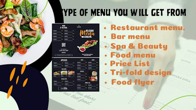 create modern menu design food menu, bar, restaurant menu