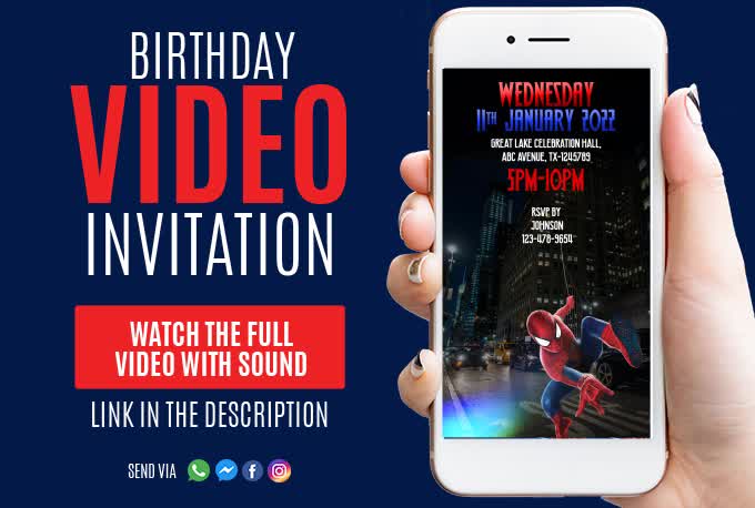 personalize this avengers birthday video invitation for you