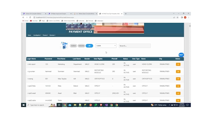 create asp dot net aspx webforms website