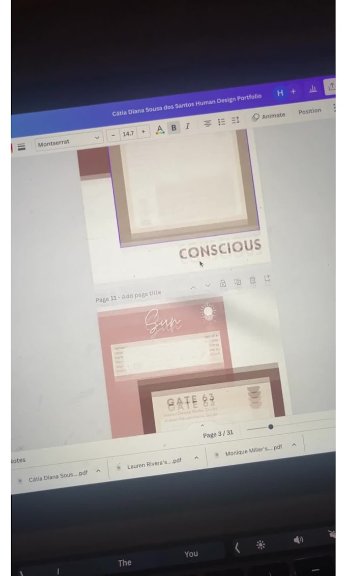 create a human design portfolio PDF personalized to you
