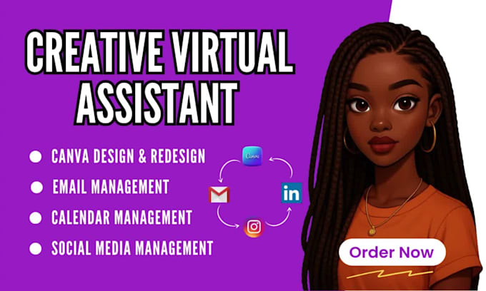 be your creative virtual assistant, general and instagram virtual assistant