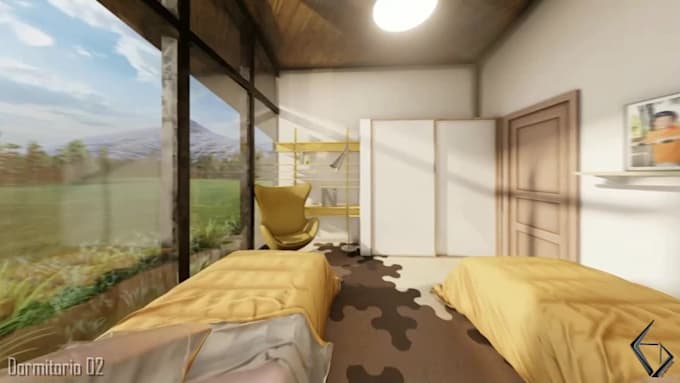 do interior render or video walkthrough for your project