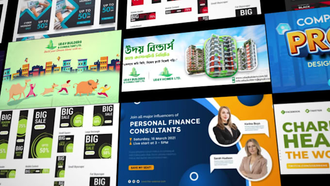 design web banner ads, google banners, and all social media ads