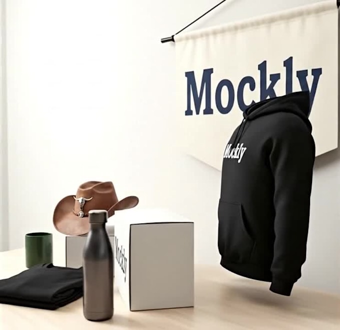 3d cap, mug, small product mockups for e commerce ,focus on small items, e comm