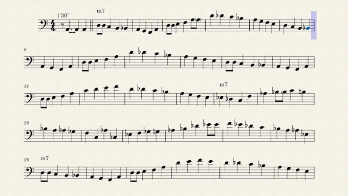 transcribe any bass line for you