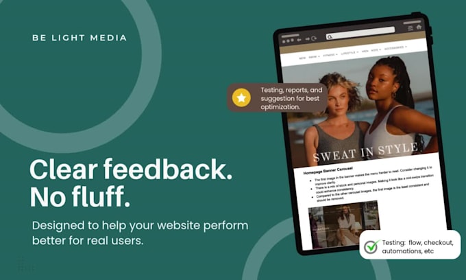 provide real user testing with multiple testers