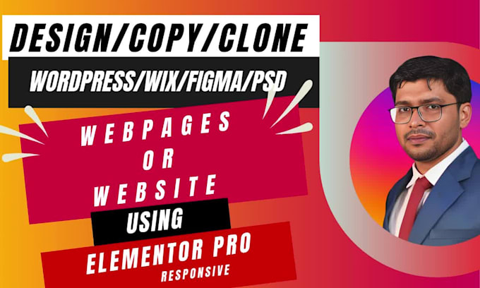 copy webpage, copy website, clone and redesign wordpress site with elementor pro