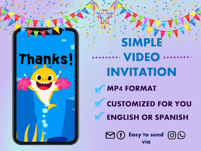 create a personalized birthday  invitation video