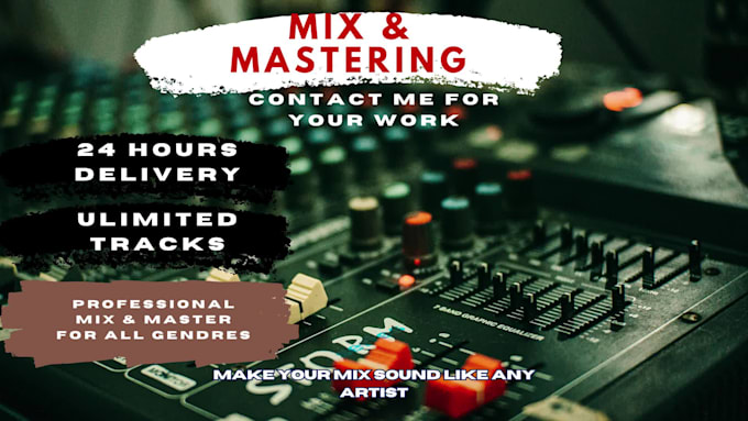 mix master your song in 24h unlimited revisions
