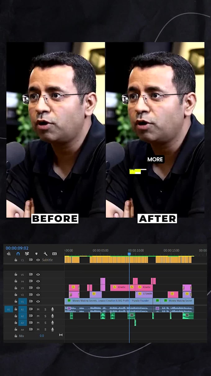 do youtube video editing, shorts, insta reels and tiktok edits