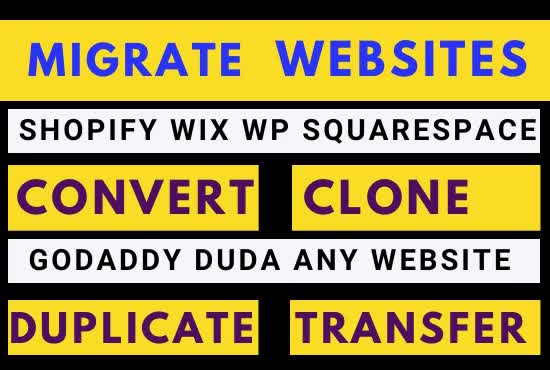 move clone copy website or transfer convert migrate websites