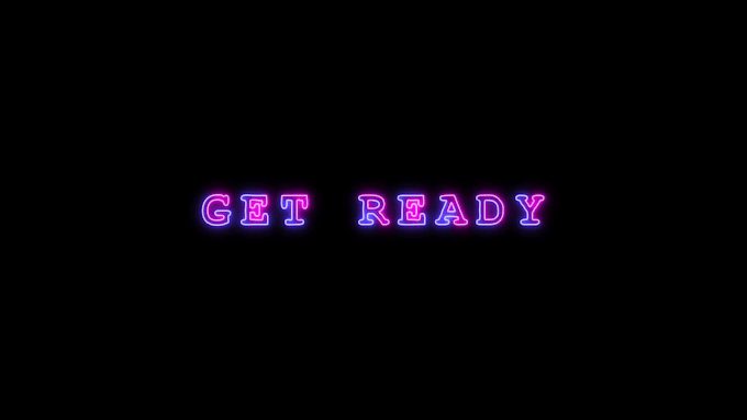 create a neon intro text or logo animation