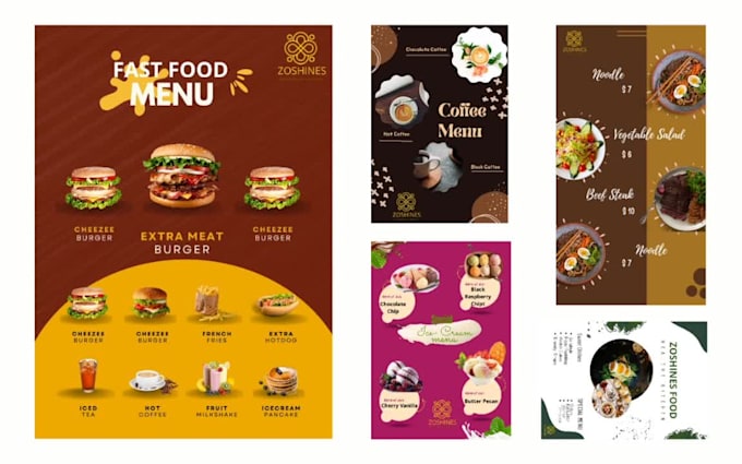 Design a perfect menu for your restaurants, bars and pubs by Zoshines ...
