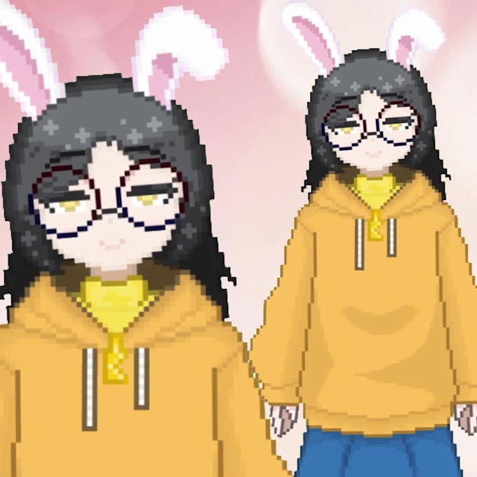 draw and rig a pixel art vtuber model avatar