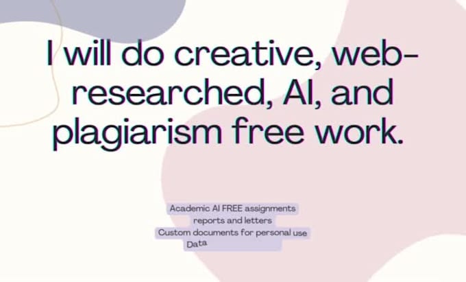 write documents, study notes, coursework assignments for you