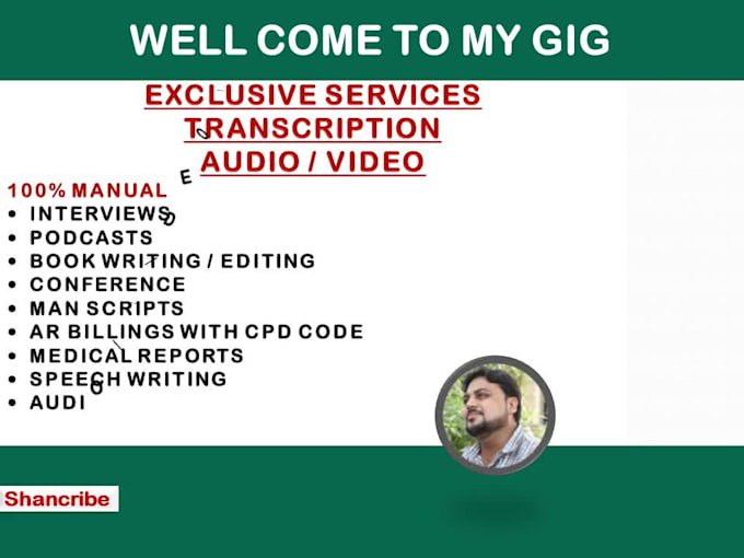 do interview transcription and transcribe audios and videos