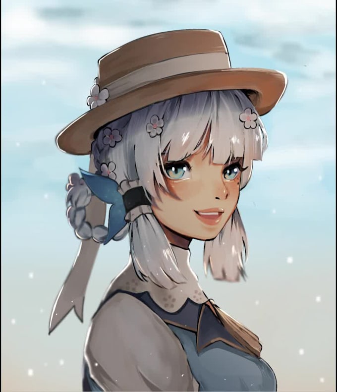 Draw a beautiful character illustration in anime style by Caacatte | Fiverr