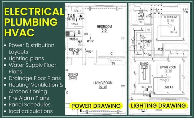 Design electrical drawings and mep drawings for city permit by Nadeem