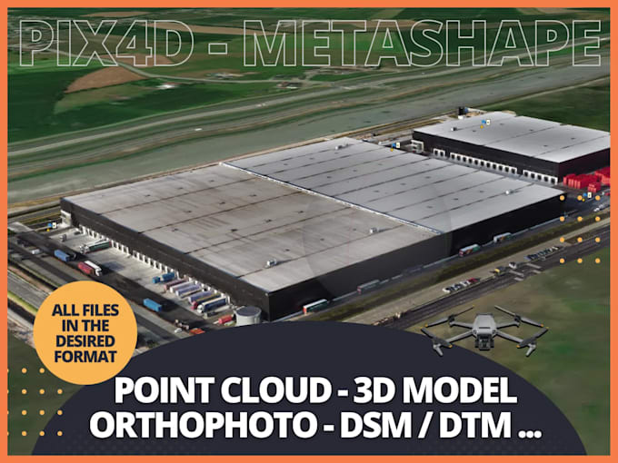 process drone photogrammetry images into 3d models, maps