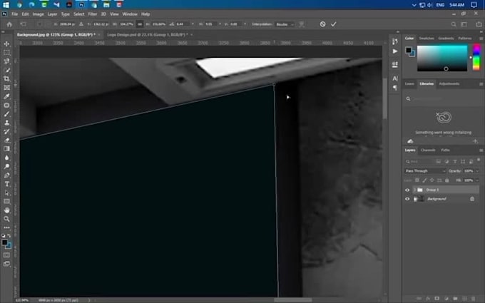 design fully customized zoom virtual background and office mockup