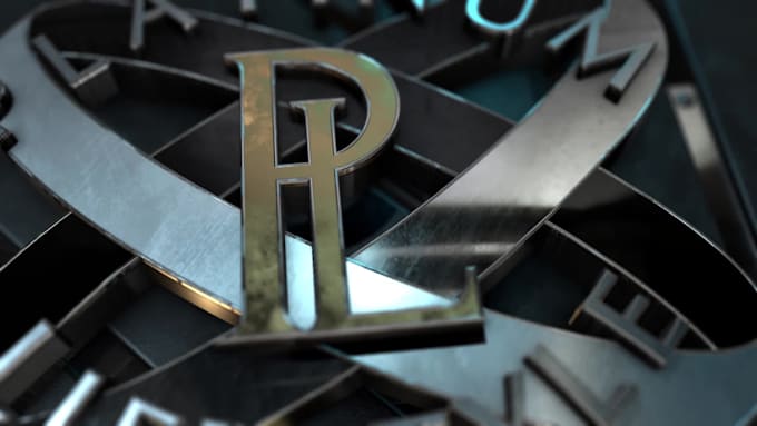 create 3d chrome logo animation