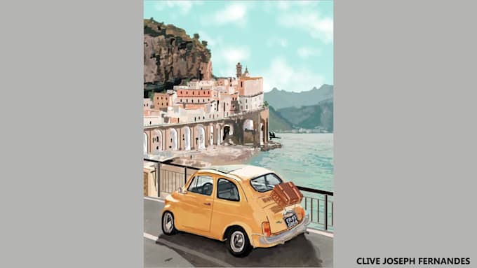 do concept art, backgrounds or illustrations for you with animated versions